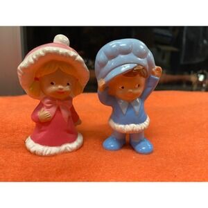 Pair of Vintage 1979‎ Ceramic Figurines of a Boy & Girl